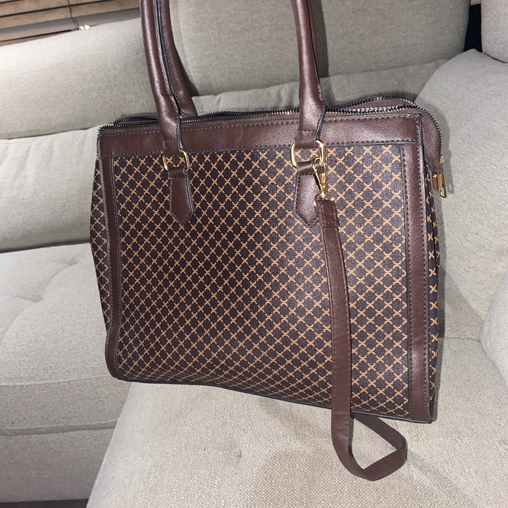 Brown Patterned Women's Handbag - image 2